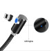 Магнітний кабель Lightning TOPK L-Line 90° Black