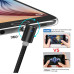 Магнитный кабель Micro USB TOPK L-Line 90° Black 