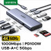 UGREEN Хаб 4k 60hz 2*Type C HDMI 9-в-1 RJ45 PD 100W USB 3.0 (UG-15375)