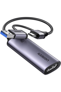  Карта видеозахвата 2k 30hz Ugreen HDMI USB 3.0-A и USB-C 4k 30hz (UG-15389)