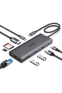 USB Хаб Type-C 9 в 1 USB 3.2 10 Гбит/с 4K 60Hz HDMI 100W PD Ugreen для MacBook (UG-15532)