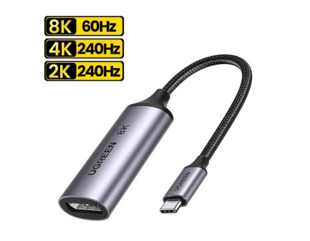 Переходник Type-C DisplayPort 1.4 8k 60hz 4k 240hz 165hz 144hz Ugreen Thunderbolt 4 (UG-15575)
