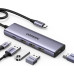 UGREEN USB-C Hub 5-в-1 4k 60hz HDMI 100W PD 3 USB-A 3.0 для MacBook Pro/Air (UG-15597)