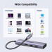 UGREEN USB-C Hub 5-в-1 4k 60hz HDMI 100W PD 3 USB-A 3.0 для MacBook Pro/Air (UG-15597)