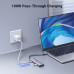 UGREEN USB-C Hub 5-в-1 4k 60hz HDMI 100W PD 3 USB-A 3.0 для MacBook Pro/Air (UG-15597)