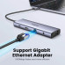 USB хаб для ноутбука Ugreen 10-в-1 4K HDMI VGA 1Gbps Ethernet PD 100W USB 3.0 (UG-15601)