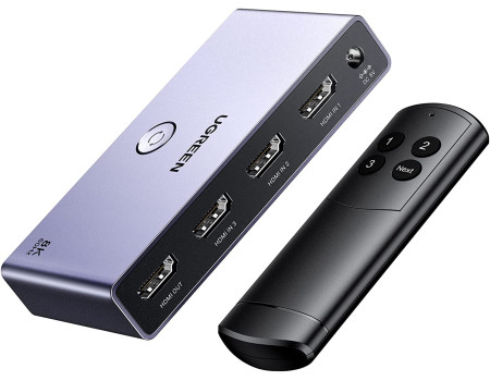 HDMI 2.1 перемикач комутатор Switch 3-в-1 Ugreen 8k 60hz 4k 144hz 4k 120hz 1080P 240hz (UG-CM624)