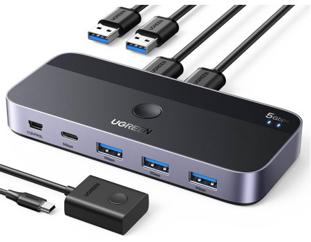 UGREEN USB Switch USB 3.0 перемикач хаб для 2 комп'ютерів (UG-15705)
