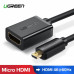 Перехідник Micro HDMI HDMI UGREEN 3D 4К-60Гц (UG-20134)