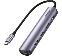 Ugreen USB-C мини хаб 5-в-1 4 USB 3.0 HDMI 4K для MacBook Air Pro M4 M3 (UG-CM417)