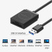 Картридер 2 в 1 SD Micro SD USB 3.0 Ugreen Одновременная работа карт памяти (UG-20250)