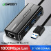 Ugreen 2 в 1 USB HUB 3.0 + мережний адаптер USB 3.0 Gigabit Ethernet LAN RJ45 (UG-20265)