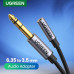 Перехідник 3.5 на 6.3 мм UGREEN 1/4" 1/8" TRS Hi-Fi (UG-20498)