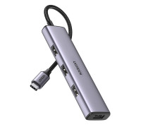 Хаб для ноутбука Ugreen USB-C 4 x USB 3.0 Hub алюминий (UG-20841)
