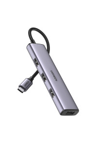 Хаб для ноутбука Ugreen USB-C 4 x USB 3.0 Hub алюміній (UG-20841)