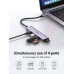 Хаб для ноутбука Ugreen USB-C 4 x USB 3.0 Hub алюміній (UG-20841)
