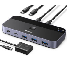 USB Перемикач на 2 комп'ютери Switch USB 3.2 10 Гбіт/с Ugreen Хаб (UG-25164)