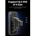 Кейс для SSD M2 NVMe 20 Гбит/с Type-C USB 3.2 Gen2 UGREEN алюминий (UG-25573)