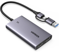 Карта видеозахвата для стрима 2k 30hz 1080P 60hz USB 3.0 захват 4k 30hz Ugreen (UG-25773)