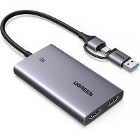 Карта видеозахвата для стрима 2k 30hz 1080P 60hz USB 3.0 захват 4k 30hz Ugreen (UG-25773)