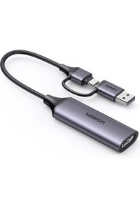Карта видеозахвата 1080p 60hz USB-A/USB-C HDMI Ugreen 4k 30hz (UG-25854)