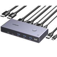 Переключатель DisplayPort 1.4 для 2 ПК DP Switch 8k 60z 4k 240hz 2k 240hz 165hz 144hz Ugreen (UG-25962)