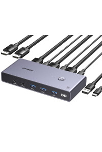 Переключатель DisplayPort 1.4 для 2 ПК DP Switch 8k 60z 4k 240hz 2k 240hz 165hz 144hz Ugreen (UG-25962)