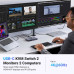 Перемикач 2 ноутбуки 2 монітори Ugreen Type-C HDMI DisplayPort 4k 60hz USB 3.0 PD100W (UG-45487)