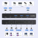 Перемикач 2 ноутбуки 2 монітори Ugreen Type-C HDMI DisplayPort 4k 60hz USB 3.0 PD100W (UG-45487)