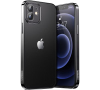 Силиконовый чехол Ugreen противоударный для iPhone 12 (прозрачный+черный)