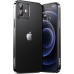 Силиконовый чехол Ugreen противоударный для iPhone 12 (прозрачный+черный)