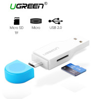 Картридер USB + Micro USB OTG Ugreen Поддержка карт до 128 Гб (UG-30358)
