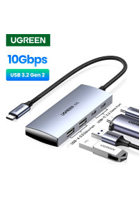 Хаб USB 3.2 Type-C Type-A 4 порти 10 Гбіт/с Ugreen для MacBook Pro Air (UG-30758)
