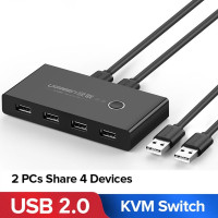 USB хаб свитч коммутатор для 2 компьютеров Ugreen USB 2.0 (UG-30767)