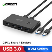 USB хаб світч комутатор для 2 комп'ютерів Ugreen USB 3.0 (UG-30768)