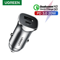 Quick Charge 4.0 автомобильная зарядка Ugreen 2 USB 20W PD (UG-30780)