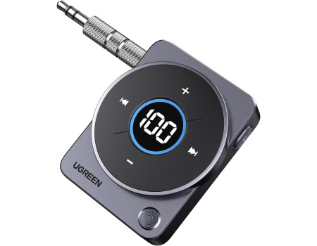 Bluetooth адаптер для автомагнітоли UGREEN Bluetooth 5.4 Stereo AUX дисплей 20 годин (UG-35003)