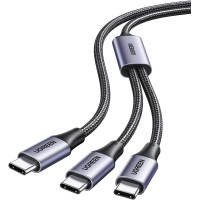 Кабель 100W 5A PD USB-C Type-C 2 в 1 Ugreen для швидкого заряджання 1.5м (35087)