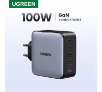 Зарядний пристрій 100W GaN Ugreen 5 портів USB QC4.0 PD3.0 (UG-35536)