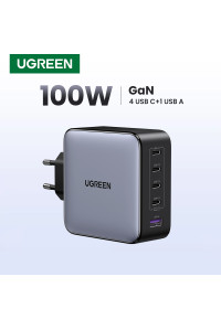 Зарядное устройство 100W GaN Ugreen 5 портов USB QC4.0 PD3.0 (UG-35536)