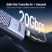 Внешний кейс для SSD M2 NVMe SATA UGREEN 20 Гбит/с USB 3.2 алюминий (UG-35576)
