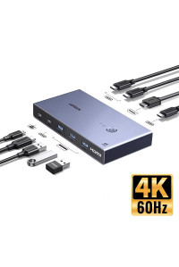 Перемикач 2 ноутбука 1 монітор 2 Type-C HDMI 4k 60hz Ugreen PD100W (UG-25959)