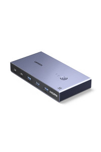 Перемикач Ноутбук+ПК до монітора Type-C HDMI 4k 60hz PD100W USB 3.0 UGREEN (UG-CM731)