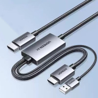 Кабель HDMI to DisplayPort 1.4 8k 60hz 4k 120hz 2k 240hz Ugreen ПК PS5 Xbox 1.5 м (UG-35846)