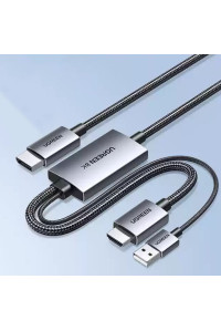 Кабель HDMI to DisplayPort 1.4 8k 60hz 4k 120hz 2k 240hz Ugreen ПК PS5 Xbox 1.5 м (UG-35846)