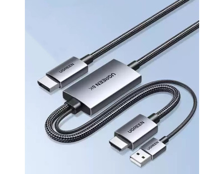 Кабель HDMI to DisplayPort 1.4 8k 60hz 4k 120hz 2k 240hz Ugreen ПК PS5 Xbox 1.5 м (UG-35846)