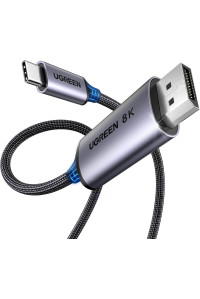 Кабель Type-C DisplayPort Thunderbolt 4/5 8k 60hz 4k 240hz Ugreen двунаправленный 2 м (UG-35880)