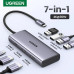 Хаб для двух мониторов 2 x HDMI 4k Type-C Ugreen 7-в-1 PD 100W Thunderbolt 4 (UG-35897)
