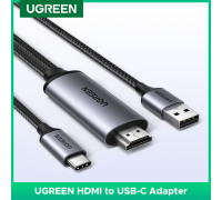 Кабель HDMI Type-C Thunderbolt 5/4/3 4k 60hz 1080P 120hz Ugreen для PS5 Xbox AR/XR гарнитур 2 м (UG-35984A)