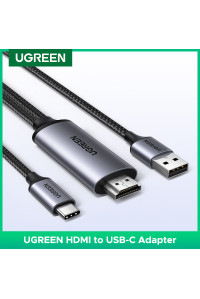 Кабель HDMI Type-C Thunderbolt 5/4/3 4k 60hz 1080P 120hz Ugreen для PS5 Xbox AR/XR гарнитур 2 м (UG-35984A)